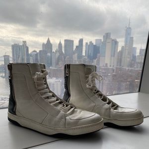 Gucci Authentic White Zipper High Top Sneakers